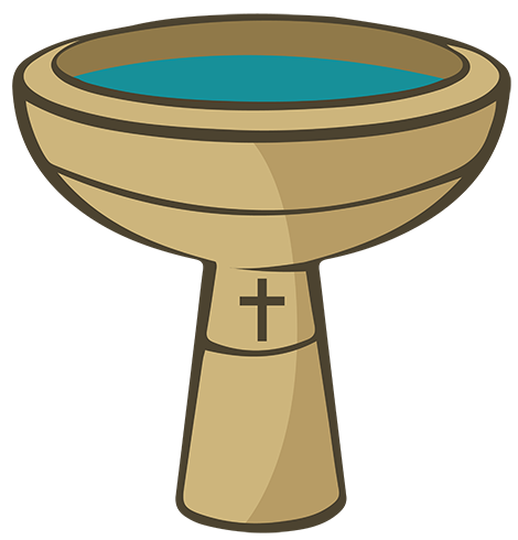 baptism symbols catholic church